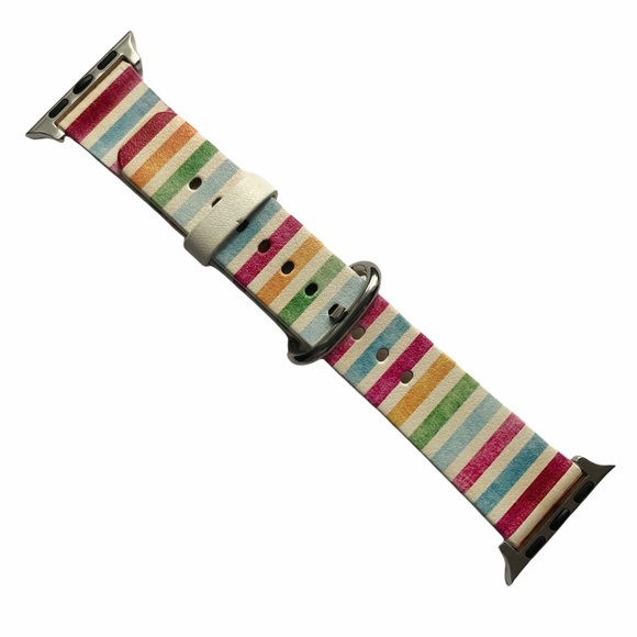 NEW Striped Apple Watch Band 38/40/41mm M Buckle Vintage Paint Vibe - Picture 2 of 8